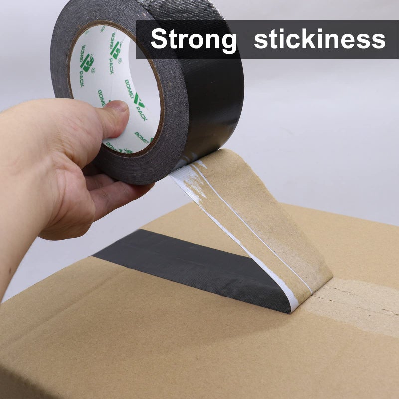 BOMEI PACK 2 Pack Duct Tape Heavy Duty,9 Mil Thickness,2 Inches x 30 Yards,Strong Industrial Strength,Flexible,No Residue,Waterproof and Tear by Hand,Multi-Use for Indoor & Outdoor Repairs(Black) - Image 4